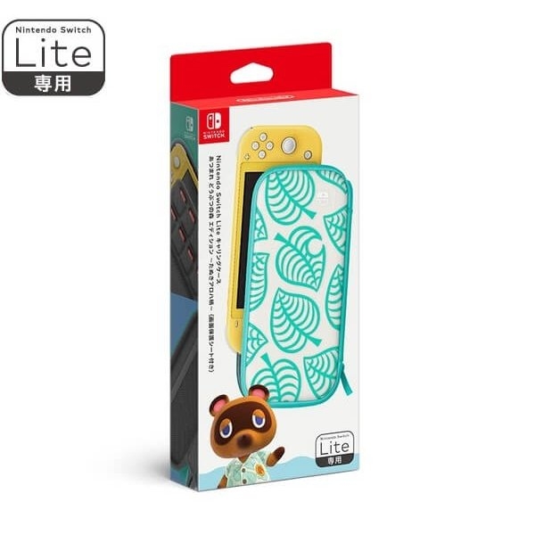 Nintendo Switch Liteキャリングケース あつまれ　どうぶつの森エディション　～たぬきアロハ柄～（画面保護シート付き）