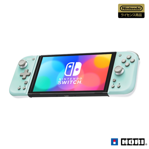 グリップコントローラーFit for Nintendo Switch ミントグリーン×ホワイト