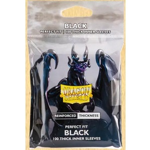 (AT-13005)Sleeves-Perfect fit Black-Standard size-Inner Sleeves-Thick Inner 極厚インナースリーブ ブラック